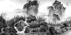 View of Tide, Yang Yongliang (Chinese, born 1980), Inkjet print, China